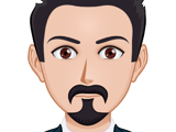 A graphic logo displaying Tony Stark