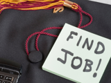 A graphic image displaying job finding