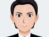 A graphic logo displaying Bruce Wayne