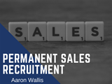 A graphic image displaying Aaron Wallis permanent sales recruitment