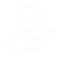 Icon of a speech bubble representing a first interview