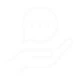 Icon of a speech bubble representing a first interview