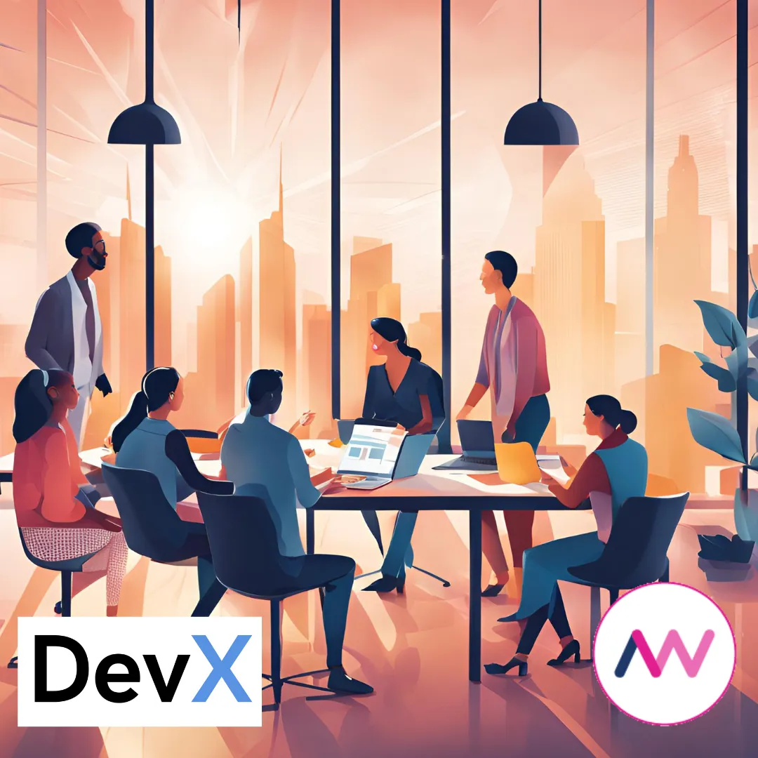 A picture of a sales leader and team demonstrating agile leadership