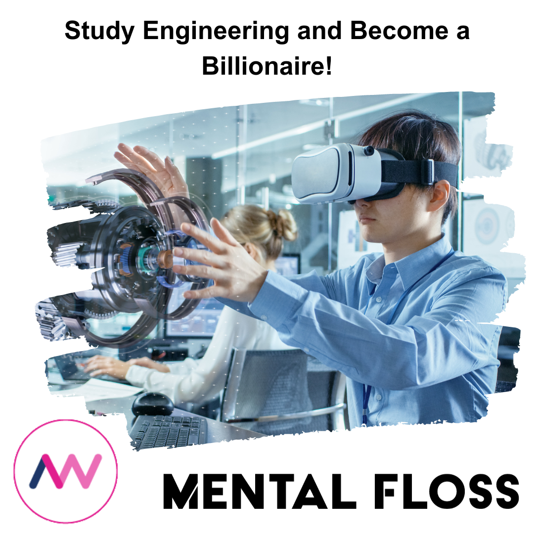 An image displaying an teenager studying engineering to become a billionaire.