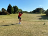 A photo of Sam Childerley playing golf, Aaron Wallis Sales Recruitment