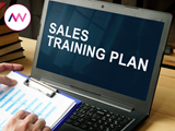 A graphic image displaying a sales training plan