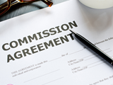 A graphic image displaying a commission agreement
