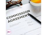 A graphic image displaying a commission agreement