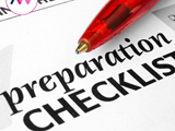 A graphic image displaying a preparation checklist