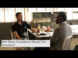 A graphic image displaying how many candidates you should interview