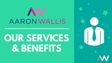 A thumbnail displaying Aaron Wallis services and benefits