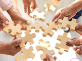 A graphic image displaying team building ideas