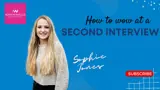 How to Wow at a Second Interview – Aaron Wallis Sales Recruitment thumbnail featuring Sophie Jones smiling on a blue background with bold text.