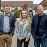 A photo of Rob, Darren and Sophie, Aaron Wallis Sales Recruitment