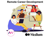 Graphic of Remote working with the Medium logo