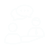 Icon of people chatting representing a second interview