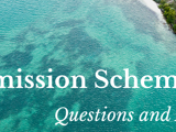 A graphic image displaying commission schemes questions and answers