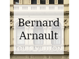 A graphic logo displaying Bernard Arnault