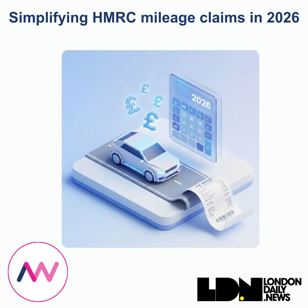 Graphic to symbolising how to simplify HMRC mileage claims in 2026