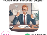 An image displaying a man working the same first job as most successful people.